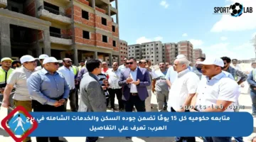 متابعة حكومية كل 15 يومًا تضمن جودة السكن والخدمات الشاملة في برج العرب: تعرف على التفاصيل